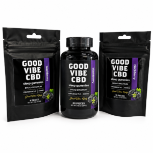 Good Vibe CBD Blackberry Sleep Gummies 4 pack, 10 pack and 60 count