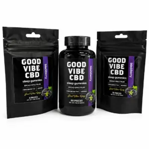 Good Vibe CBD Blackberry Sleep Gummies 4 pack, 10 pack and 60 count