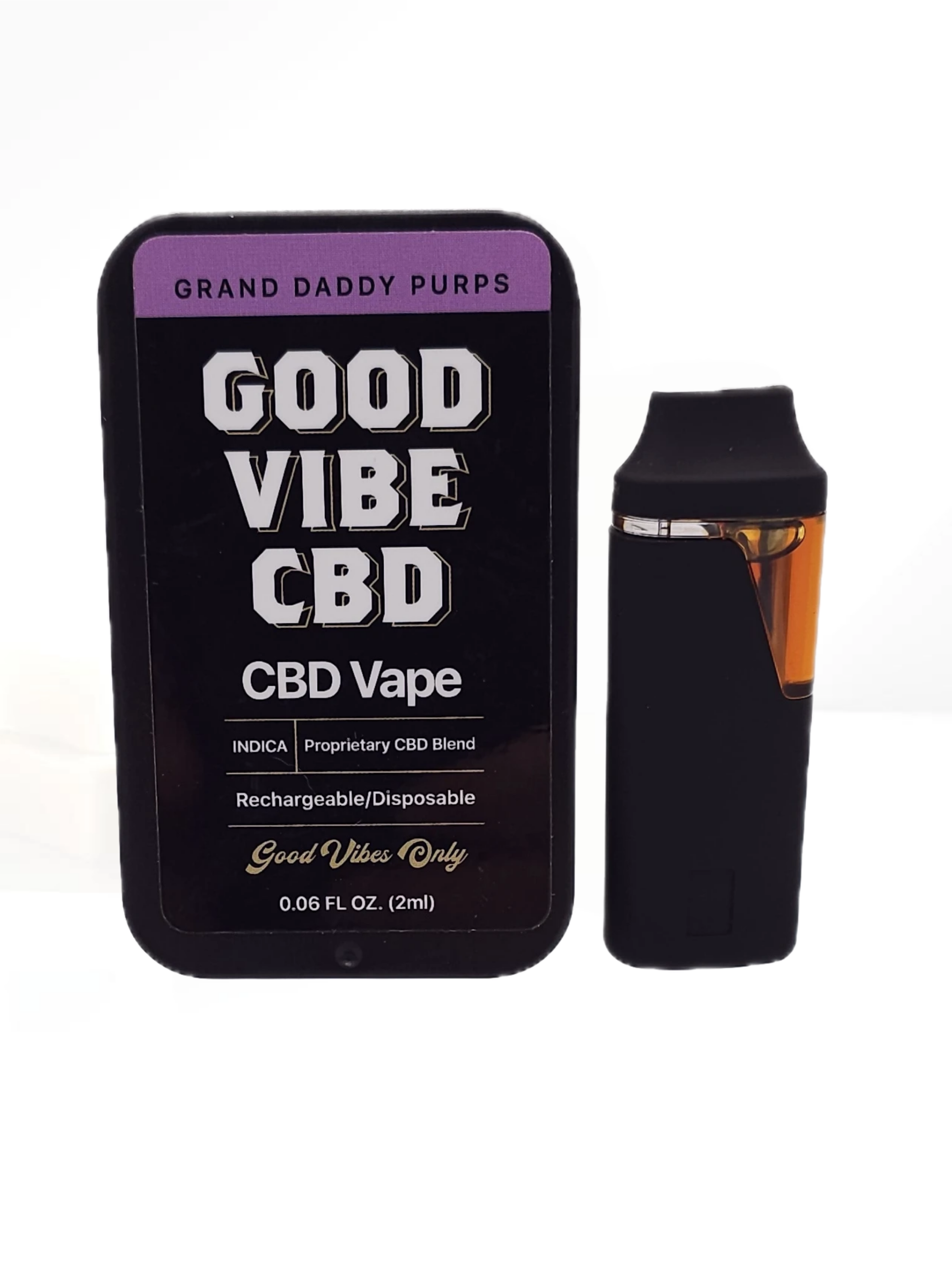 Good Vibe CBD 2ml Disposable CBD Indica Vape Cartridge