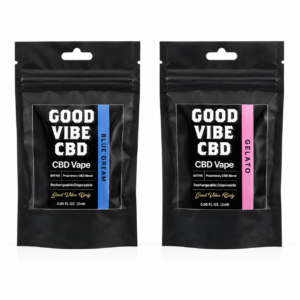 Good Vibe CBD 2ml Disposable CBD Vapes in Blue Dream and Gelato